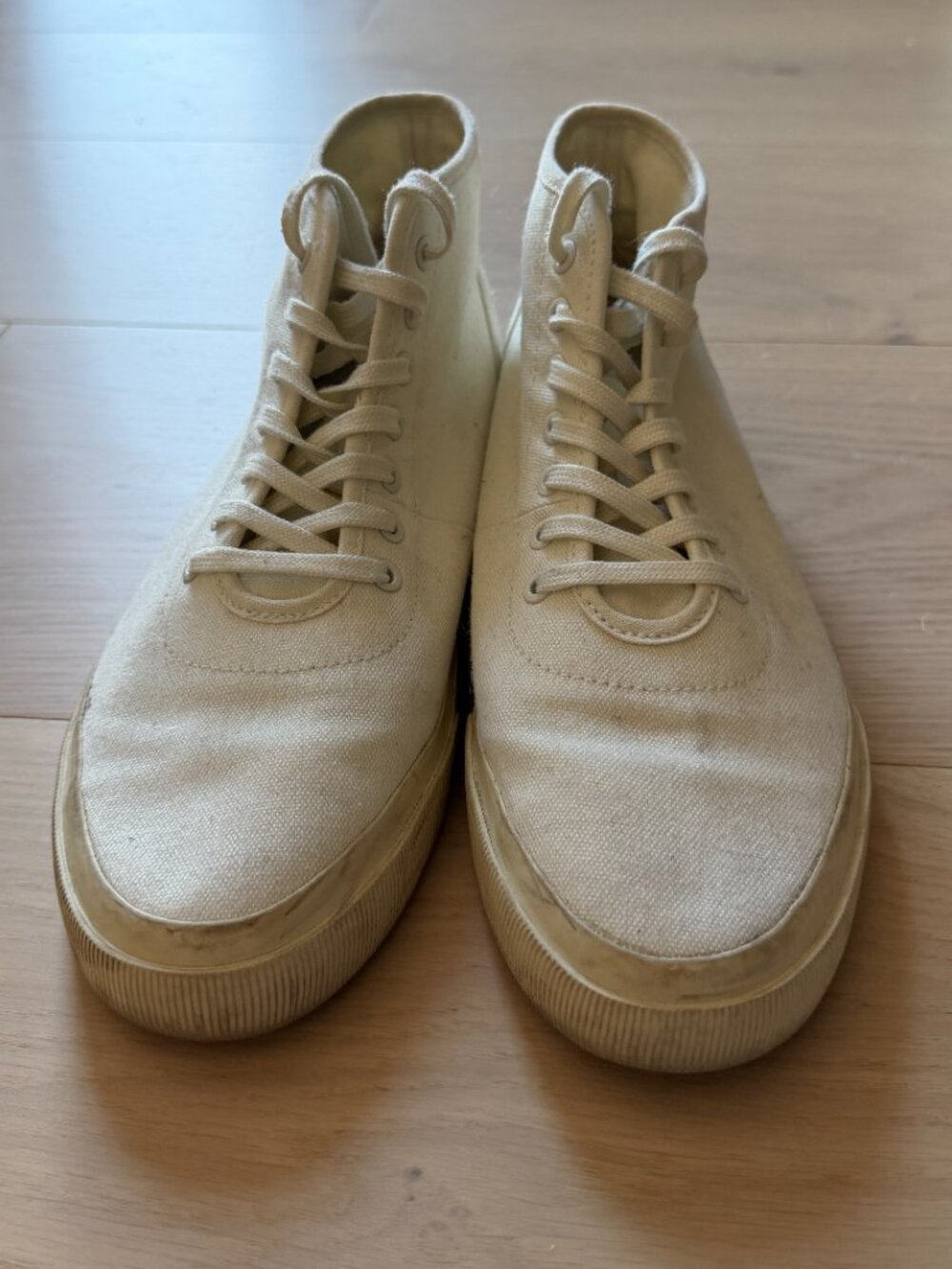Everlane canvas hi-top sneakers
